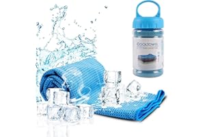 iJiZuo Serviette de Refroidissement, Serviette Microfibre, Compacte, Ultra-légère et Rapidement Sèche Embouteillée, Cool Towel pour Fitness, Sports, Voyages, Yoga
