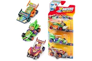T-Racers Pack 3 Mix ´N Race – Pack de 3 Voitures à Collectionner. Chaque Voiture Peut être personnalisée en changeant, l’Avant, l’arrière ou Les Roues. Pack 1 sur 4