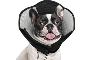 AOFITEE Soft Dog Cone, Adjustable Cone for Dogs After Surgery, Pet Cones for Large Medium Small Dogs, Breathable Pet Recovery Collar Elizabethan Collar for Dog to Prevent Licking Wounds