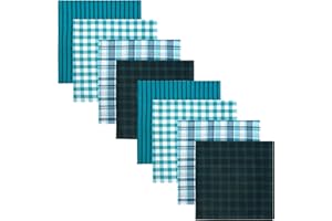 Retreez 8 Stück Reine Baumwolle Gemischte Taschentücher für Herren Geschenkset