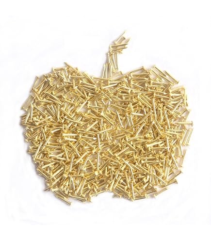 sourcing map 200 Stück Kleine Messingnägel 1mmX8mm (DxL) für Holz DIY