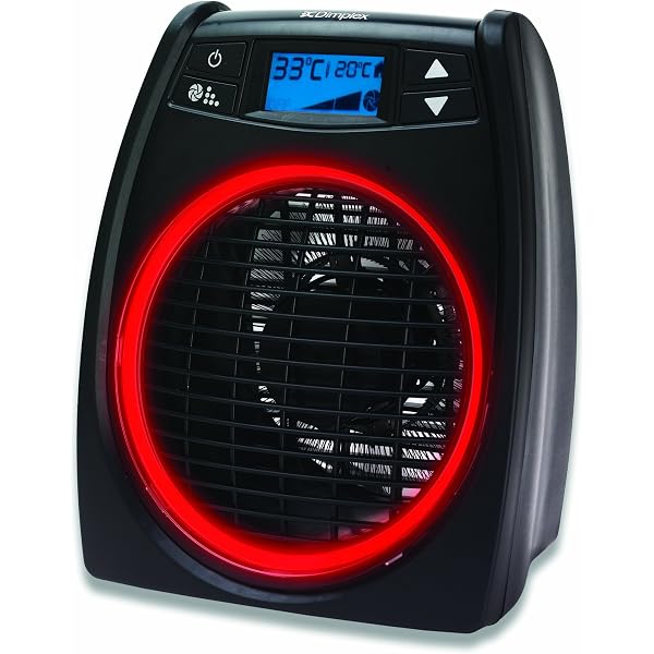 Dimplex DXGLO2 Glofan 2 KW Upright Electric Fan Heater, Black, 27.8 cm*15.8  cm*23.0 cm : Amazon.co.uk: DIY u0026 Tools
