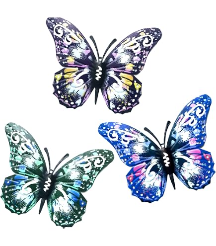 4 Pièces Décoration Murale Libellule En Bois Coloré - Pour Jardin, Extérieur/Intérieur