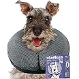 Loflaze Soft Inflatable Dog Cone Collar for Small Medium Large Dogs - Neck Donut E Collar Alternative for Recovery After Surgery - Grey M
