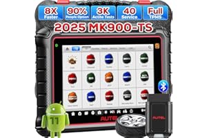 Autel MaxiCOM MK900-TS TPMS Scanner, 2025 ferramenta bidirecional atualizada de MaxiCheck MX808S-TS, MK808S-TS, MS906TS com 40 serviços, 3000 Testes ativos, diagnóstico Todos os Sistemas