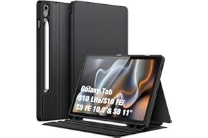 ‎FINTIE Fintie Hülle für Samsung Galaxy Tab S10 Lite/S10 FE 10.9" 2025/S9 FE 10.9"/S9 11" mit S Pen Halter, Slim TPU Folio Tablet Schutzhülle mit Standfunktion, Schwarz