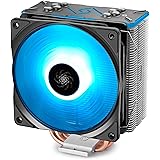 DEEPCOOL GAMMAXX GT BK, CPU Air Cooler, SYNC RGB Fan and RGB Black Top Cover, Cable or Motherboard Control Supported, 4 Heatpipes, 120mm RGB Fan, Universal Socket Solution