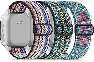Wizvv Pack of 3 Children's Nylon Bracelets Compatible with Xplora X6 Bracelet, Comfortable, Breathable, Elastic Replacement Wristbands for Xplora X6 Play, for Girls and Boys
