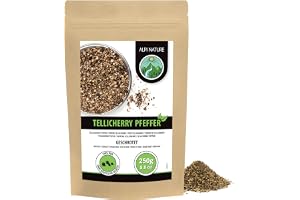 Alpi Nature Tellicherry Peppar Krossad 250g, Grovmalda Tellicherry Svartpeppar, Malda Pepparkorn