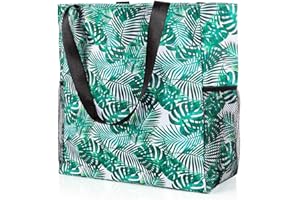 Comius Sharp Grande Borsa da Spiaggia, Borsa a Tracolla Shopper Borsa da Spiaggia in Tela con Tasche Multiple, Shopper Tracolla per Palestra, Escursionismo, Picnic, Viaggi