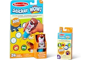 Melissa & Doug Sticker WOW Dog Bundle: Sticker Stamper, 24-Page Activity Pad, 600 Total Stickers, Arts and Crafts Fidget Toy Collectible Character