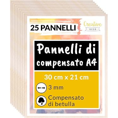 Jiubiaz 50 Pezzi Di Fogli Di Legno A3 420 X 300 X 3 Mm Compensato Grezzo Sottile Ideale Per Seghetto Pirografia Taglio Laser Traforo Router Cnc 88123967