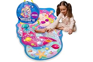 QUOKKA Riesige Bodenpuzzle ab 3 4 5 – 60x90 cm, 48-teilige Puzzle Spiele ab 2 3 4 Jahren – Große Spielzeug ab 3 4 Jahre – XXL Mermaid Geschenk für Jungen und Mädchen 5 6