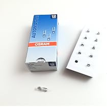 Osram 2723 12V 2.3W W2x4.6d Glass Base Lamps - 10 Pieces, Made In Germany