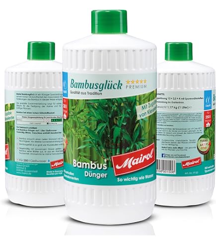 Bambus Dnger flssig 1 L - 100% Schnelldnger mit Eisen - Spezialdnger -  Flssigdnger fr Bambuspflanzen & Bambushecken - Bambus dngen im Freiland  & Haus - Dnger Bambus : Amazon.de: Garten