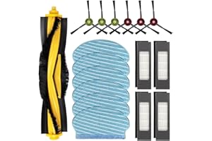 FFYan Ricambi Accessori Kit Per Ecovacs Deebot Ozmo 920 950 T5 Accessori Per Aspirapolvere 1 Spazzola Principale + 4 Filtri Hepa + 6 Spazzola Laterale + 6 Panno Rullo