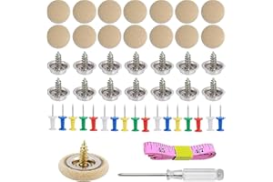 KEKECHAORAN 65 Stück Reparaturknöpfe für Autodach, Nieten für Fahrzeuge, Auto mit 65 Stiften, 1 Schraubendreher, 1 Maßband, Knöpfe, Autodach für alle Dächer, Autos (Beige)