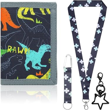 Portefeuille Pour Enfants Avec Lanière – Thème Ludique, Plusieurs Compartiments – Inclut Bandoulière Et Porte-clés – Cadeau Garçon/fille, école, Sorties