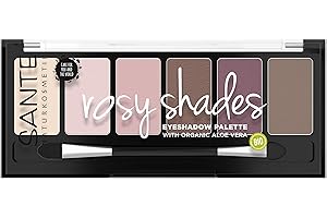 SANTE Naturkosmetik Palette de fards à paupières Rosy Shades 6 g Palette de fards à paupières 6 nuances de rose assorties Texture hautement pigmentée