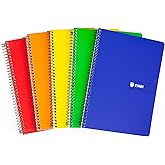 Enri, A5 Notebooks (4&ordm;) 4x4 Square, Soft Cover, 80 Sheets, Pack 5 Notebooks, Assorted Colours | 80 Hojas, Colores Surtidos