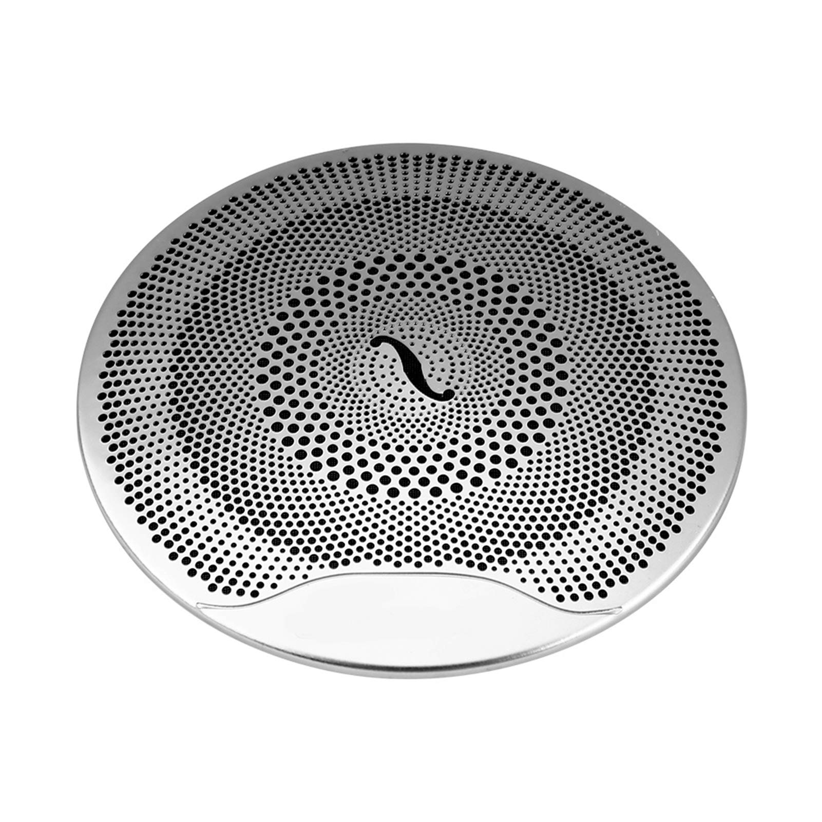 Sren Black-R Audio Speaker Cover, 4 Pcs Durable Lustrous Loudspeaker Cover Replacement for Benz E C GLC Class W213 W205 for Car(Matte),Silver