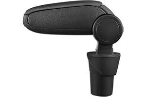 LP Trade Apoyabrazos Central para Micra 4 IV | Accesorio para consola de almacenamiento y reposamanos con compartimento organizador | Pieza separada para el interior del coche | Tela negra