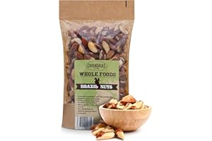 Chandra Whole Foods – Brazil Nuts 1KG - Low-GI Quality Raw Brazil Nuts in Shell for Healthy Snacking, Smoothies, Baking & Cooking - Gluten-Free & Keto, Rich in Protein, Vitamins, Fibre & Selenium