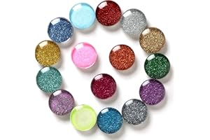 COSYLOVE 16 imanes de nevera degradados de colores, con patrón de letras activas de cristal para gabinetes de oficina en casa, pizarras blancas, fotos, fiestas de vacaciones, imanes decorativos de regalo