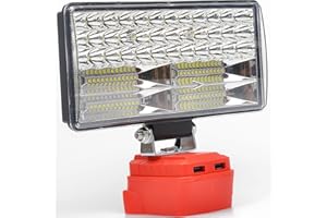ZDOZITZ LED Work Light for Milwaukee m18, 84W 11800LM for Milwaukee Light m18 Work Light - USB Work Light 18V Battery Light with Dual USB Charging Port（Tool Only）