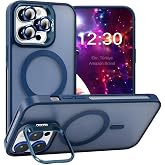 Ehr. iPhone 14 Pro Max ile Uyumlu Magsafe Wireless Şarj &Ouml;zellikli Kamera Standlı L&uuml;ks Mat Silikon Kılıf [Lens Koruyucu Hediye