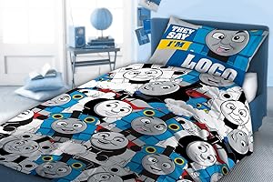 CnA Stores - Thomas The Tank Engine Single Duvet Cover Set Children's Blue Train Bedding