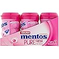 Mentos Sugar Free Chewing Gum, Pure Fresh Bubble Fresh With Green Tea Extract Bottle, 50 Gum Pieces Per Bottle (Pack Of 6)