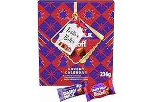 TOPLINE Christmas Milk Chocolate Advent Calendar 2025-24 Days Christmas Countdown Calendar of Biscoff Chunk 236g Great Chocolate Calendar 2025 for Kids, Christmas Gifts