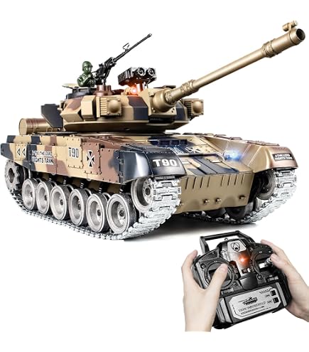 Char Mini Télécommandé Abrams 1:72 - Combat Infrarouge - Pour Enfants Dès 8 Ans - Camouflage Sable