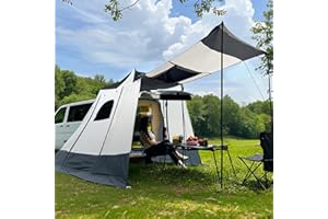 AIR SWIMMERS Carpa Trasera Coche 200x200x205 cm, Tienda para Maletero Coche VW T5 T6, Tienda de Campaña para Maletero de Coche para 2-3 Personas, Impermeable hasta 3000 mm, Accesorio de Camping para T5 T6.