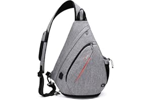 TUDEQU Sling Bag Herren Groß,8 Pockets Schulterrucksack Herren,19L Sling Rucksack Herren,Umhängetasche Herren,Schultertasche