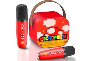 OYAKG Karaoke per Bambini con 2 Microfono Wireless Karaoke, Musicali Giocattolo, Canta tu Karaoke Bambini 3-10 Anni, Microfono Bluetooth Bambino, Giochi Bambini 3-12 Anni, Regalo Bambino 3-12 Anni