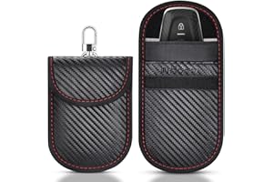 WHONOR Faraday Pouch for Car Keys, 2 Pack Car Key Signal Blocker Pouch, Keyless Signal Blocking Faraday Bag, Anti-theft Rfid Key Pouch for Car Security