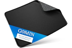 GOMIN Mauspad 280x200mm – Gaming Mousepad mit Anti-Rutsch Gummiboden, Ultra Gleitfähig, Wasserdicht, ohne störendes Logo, Vernähte Kanten – Langlebiges Computer Mouse Pad für PC, Laptop, Büro, Schwarz