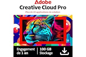 Adobe Creative Cloud Pro | Logiciel Créatif avec IA | PC/Mac | 1an | PC/Mac | Téléchargement