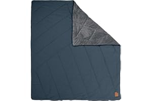 Klymit Homestead Hüttendecke für 2 Personen, verstaubar, Campingdecke, blau