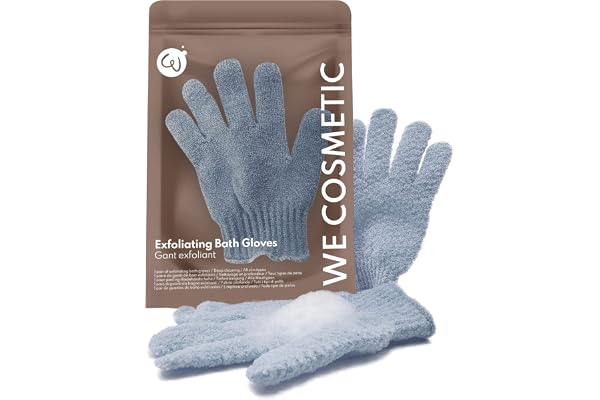2x Gants Exfoliants Pour Le Corps | Gommage Et Gant De Crin | Gant De Toilette Adulte - WE COSMETIC (Light exfoliation)