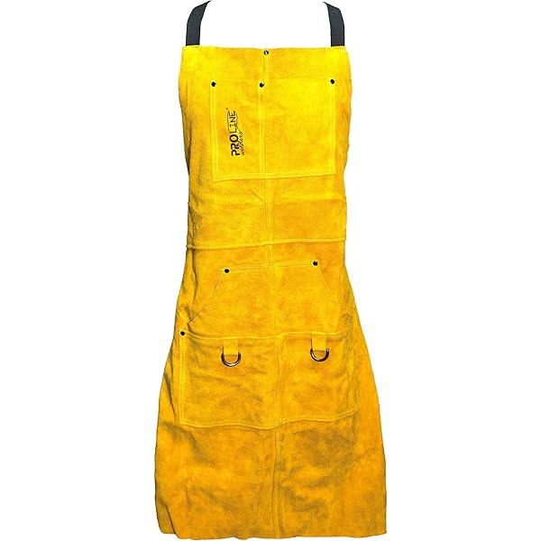 Grembiule Da Lavoro In Pelle Con Maniche - Giallo, Taglia Unica, Per Falegnameria E Saldatura - Foto 1