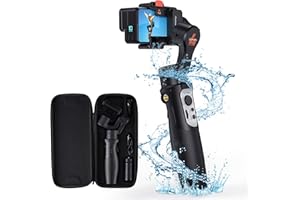 hohem iSteady Pro4, Gimbal Cámara de Acción Compatible con Gopro Hero 12/11/10/9/8/7/6/5/4/3, para Osmo Action 3/Insta360 One R/Sony RX0, Estabilizador de 3 Ejes con 6 Modos,Carga útil 150g, IPX4