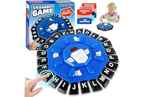 Hlayshing Jeu de Mots électronique en Anglais,2 à 8 Joueurs Jeux de Société Rapidité,Jeu de Pression à 24 Lettres avec,Jeux de Puzzle Amusants et Rapides pour Enfants et Adultes,Word Game for Kid