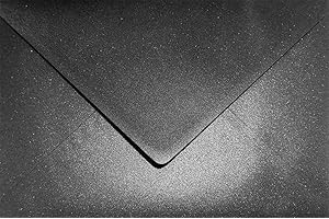 Netuno 100x sobres nacarados negros DIN C5 162x229mm 120g Aster Metallic Black con solapa engomada puntiaguda sin ventana para invitaciones boda Navidad tarjetas bricolaje fiestas cartas menús folleto