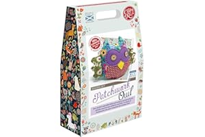 THE CRAFTY KIT CO Crafty Kit Company Sewing Kit Patchwork Owl: a complete kit with absolutely everything you need to make this sweet little owl. A great project for beginners to sewing, and a perfect gift for craft lovers.
