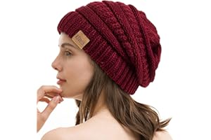 REDESS Bonnet Souple pour Hommes et Femmes Bonnet en Tricot torsadé Doux et épais pour l'hiver