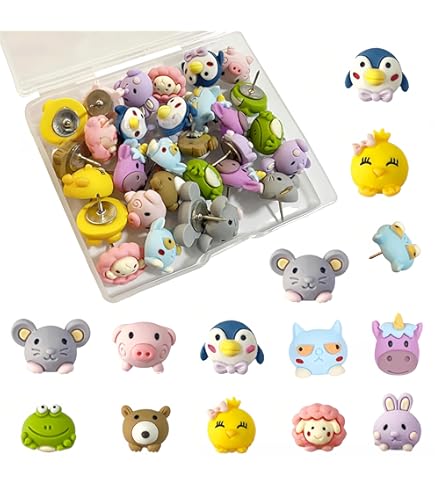 Punaises - set 40x - gekleurd - voor prikbord