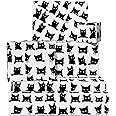 Cat Wrapping Paper - Black Cat - Eco-friendly - 6 Sheets Christmas Wrap - For Cat Mum Fur Parent - Comes With Stickers - By Central 23